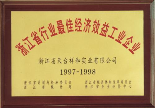 浙江省行业最佳经济效益工业企业